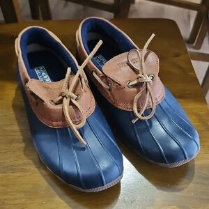 Sperry Navy and Tan Duck Shoes